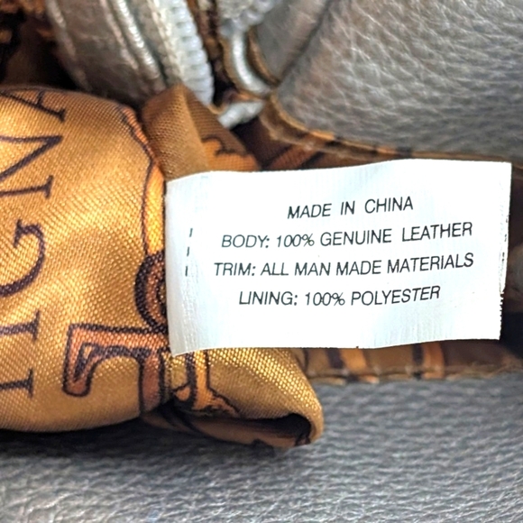 Tignanello Bone & Silver Leather Bag - Picture 5 of 6